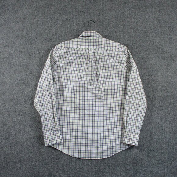 Ralph Lauren Shirt Mens L Blue Yellow Windowpane Plaid Button Down Stretch LRL - Picture 3 of 15